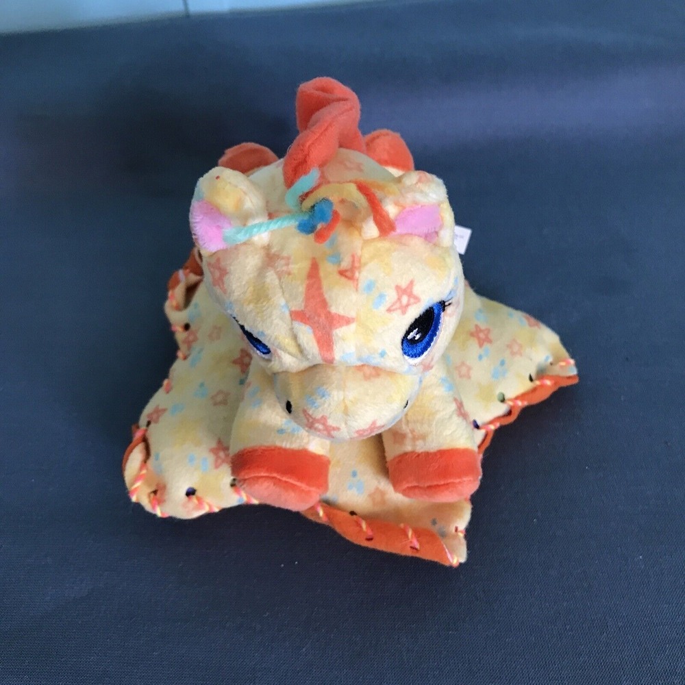 Sunny Days Ravel Tales Plush 5" Pony W/PillowYellow Orange Stars Stuffed Animal‎